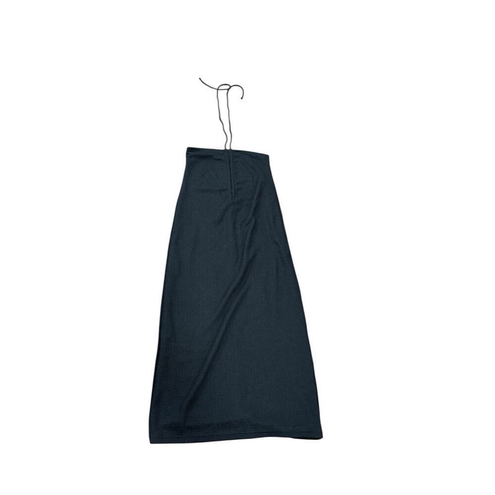 Sabo Skirt Black Knit Halter Midi Dress Beach Vacation Coverup Womens XS New